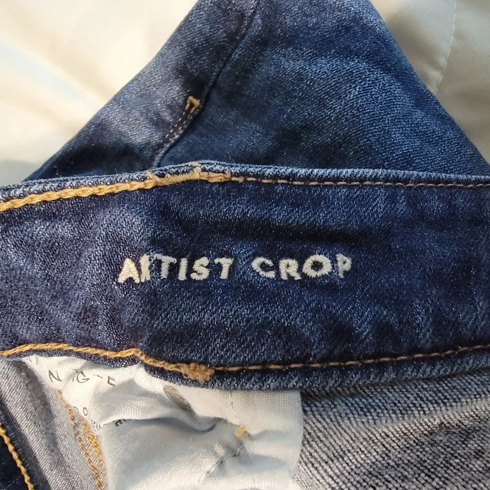 Classic Blue Distressed Crop Jeans 22 Short - Picture 5 of 5